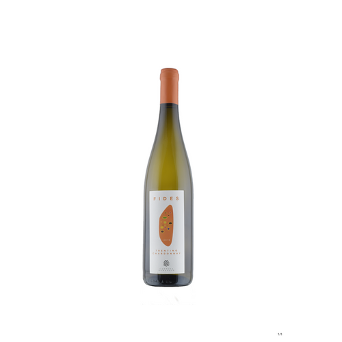 Italiaanse witte wijn Chardonnay Fides 2023 met verfijnde aroma’s van geel fruit en citrus.